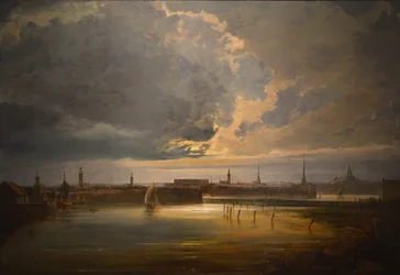 Moonlit View of Stockholm